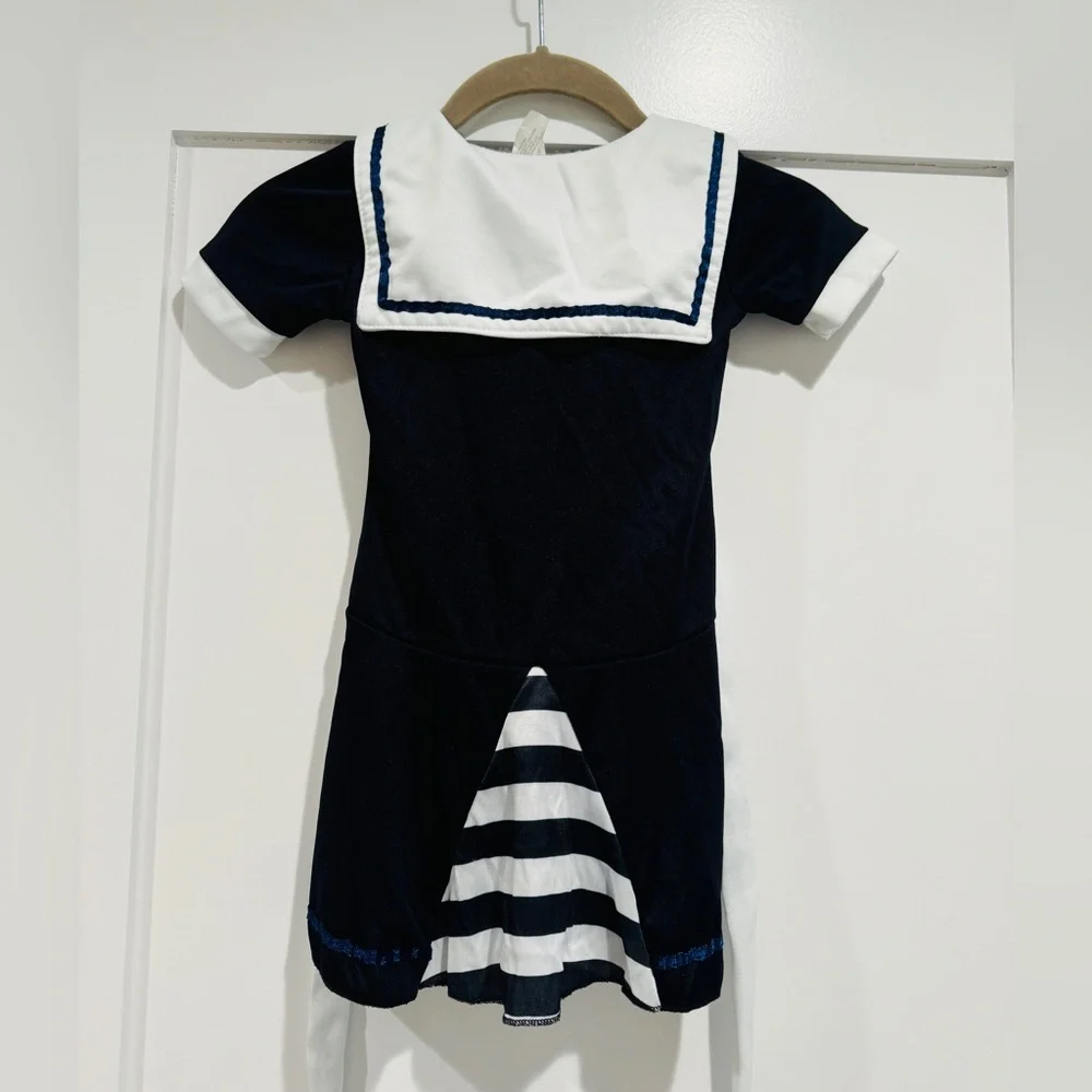 Baby Toddler Girls Nautical Sailor Flight Attendant Dress Costume size 3-4